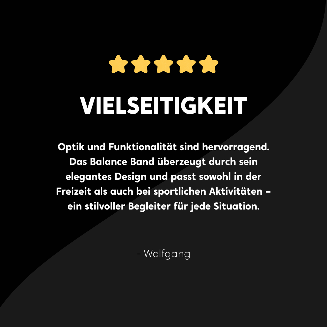 Balance Band™ Night-Black – Handgefertigt mit Naturbernstein
