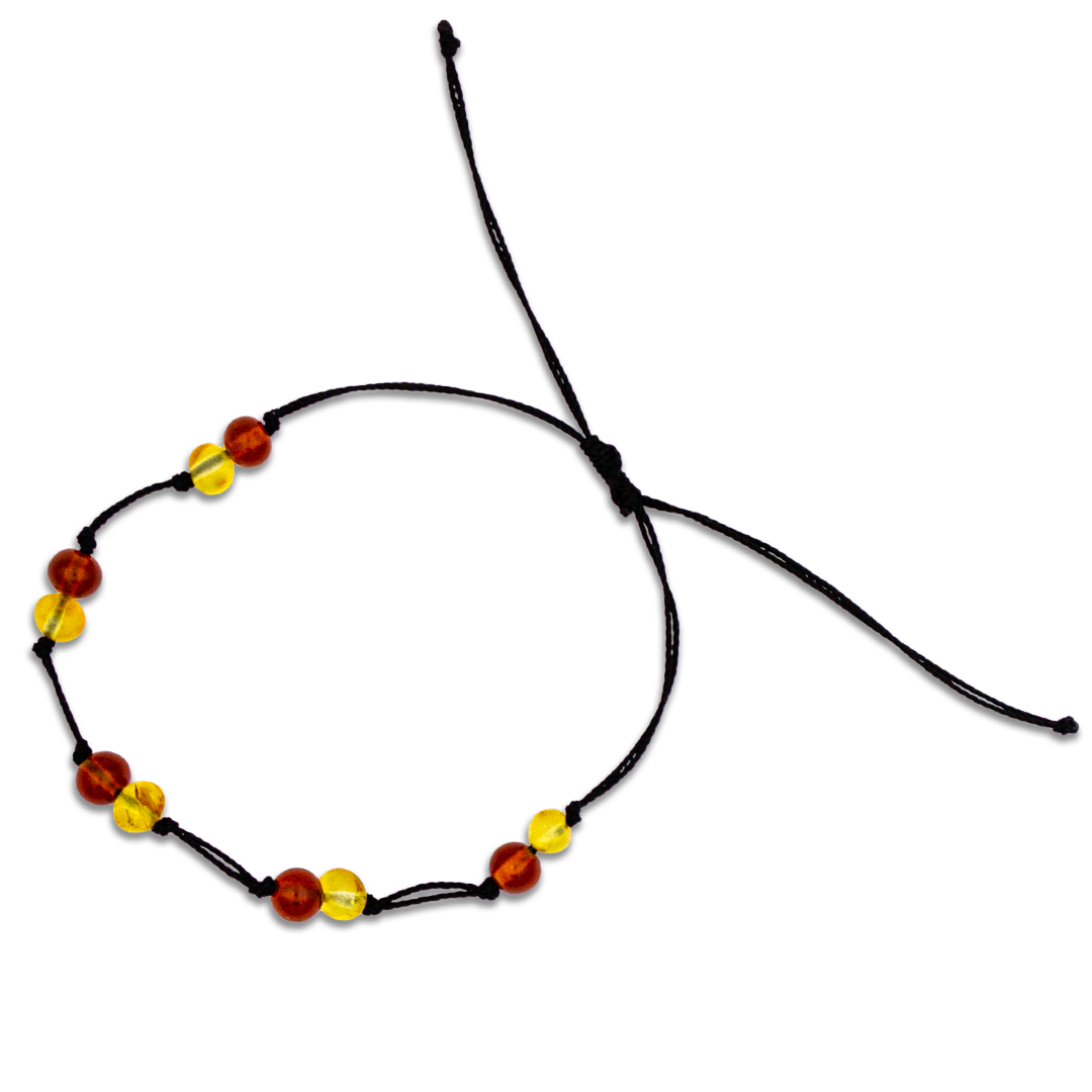 Healing Armband aus Farblosweißem und Bräunlichem Naturbernstein
