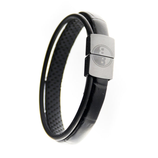 Balance Band™ Croc-Black – Handgefertigt mit Naturbernstein