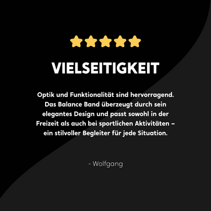 Balance Band™ Night-Black – Handgefertigt mit Naturbernstein