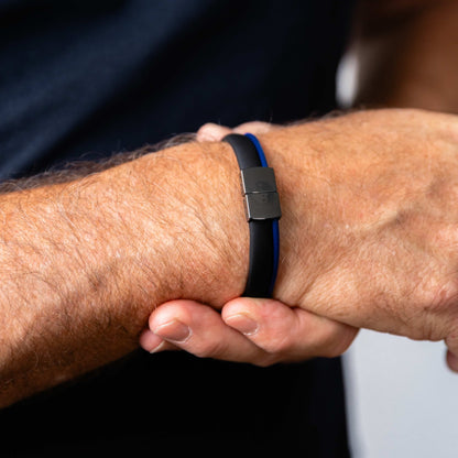 Balance Band™ Azure-Blue – Handgefertigt mit Naturbernstein