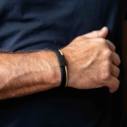 Balance Band™ Sand-Brown – Handgefertigt mit Naturbernstein