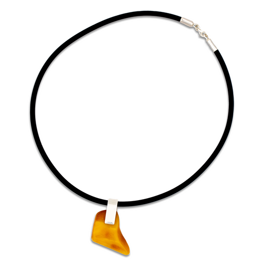 Healing Choker made of Baltic natural amber with 925° sterling silver