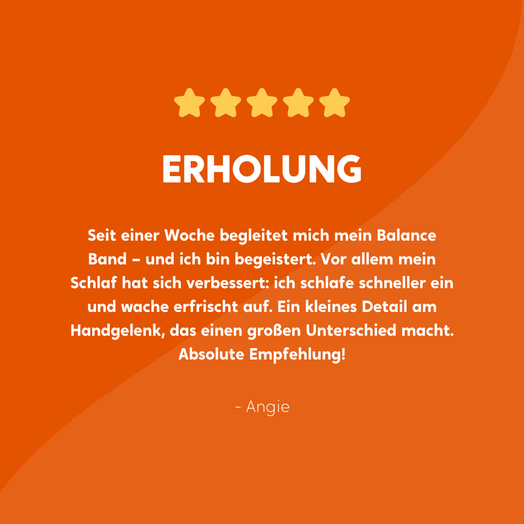 Balance Band™ Tiger-Orange – Handgefertigt mit Naturbernstein