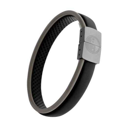 Balance Band™ Warm-Grey – Handgefertigt mit Naturbernstein